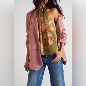Free People Emily Print Halter Tank NWOT